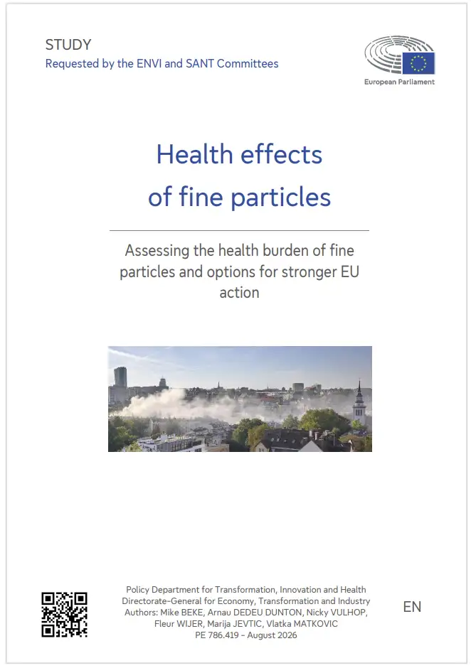 Health effects of fine particles / &nbsp;EP August 2026